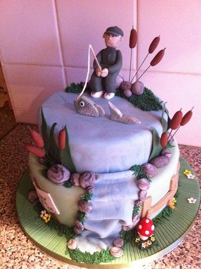 2 Tier Fishing Cake - Cake by Kayleigh 