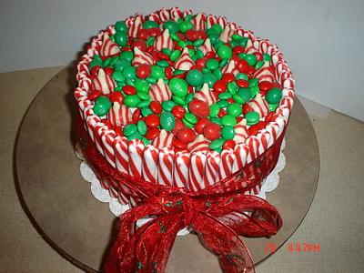 Christmas Candy Cane Cake - Cake by Dana