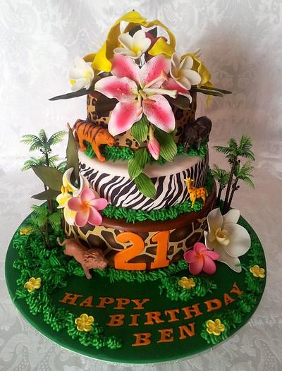 Jungle Theme 21st Cake - Cake by DolceSofia