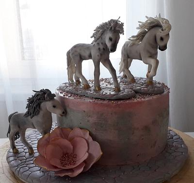 Cake with horses - Cake by Eliska
