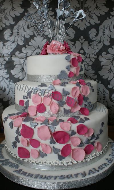 Silver Anniversary Cake - Cake by Emilyrose
