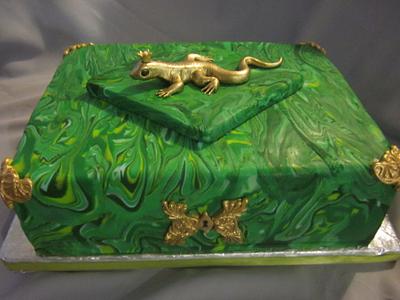 Malachite Jewelry Box - Cake by Reveriecakes