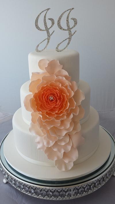 Pretty in peach - Cake by Paul Delaney of Delaneys cakes