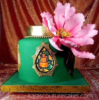 Illuminatef Stained Sugar Glass Birthday Cake - Cake by Kara Andretta - Kara's Couture Cakes