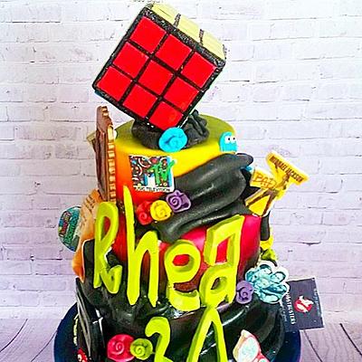 80s themed birthday cake - Cake by The chic cake boutique