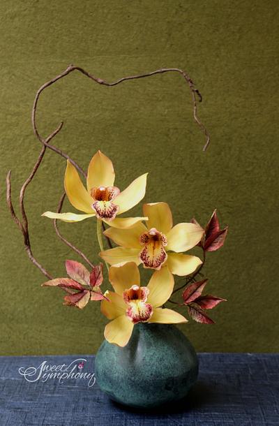 Classy Cymbidium Orchids - Cake by Sweet Symphony