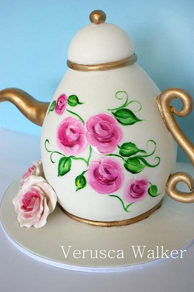 Hand painted Teapot  - Cake by Verusca Walker