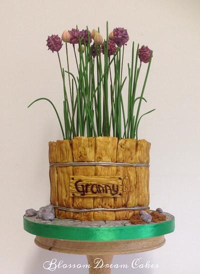 Pot of chives - Cake by Blossom Dream Cakes - Angela Morris