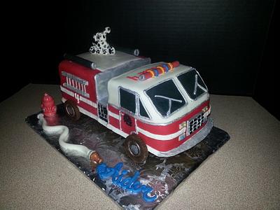 Fire Truck Birthday Cake - Cake by Kassie Smith