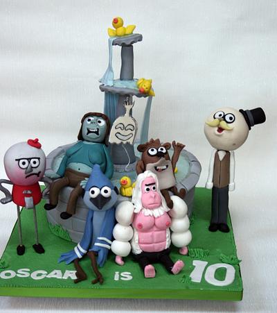Regular Show for Oscar  - Cake by Niamh Geraghty, Perfectionist Confectionist