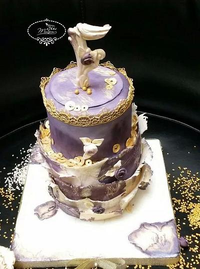 chic purple cake - Cake by Fées Maison (AHMADI)