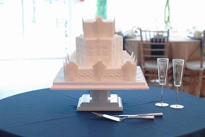 Art Deco Style Wedding Cake - Cake by Heather