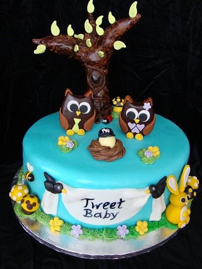 Owl Baby Shower Cake - Cake by SongbirdSweets