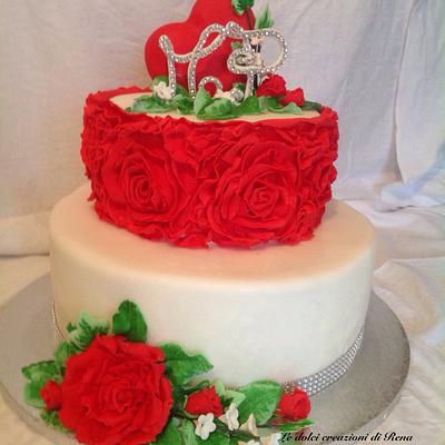 Torta di rose - Cake by Le dolci creazioni di Rena