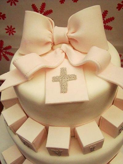 Christening Cake  - Cake by FabcakeMama