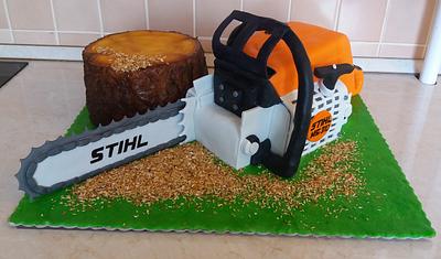 Stihl chainsaw cake - Cake by Dóri