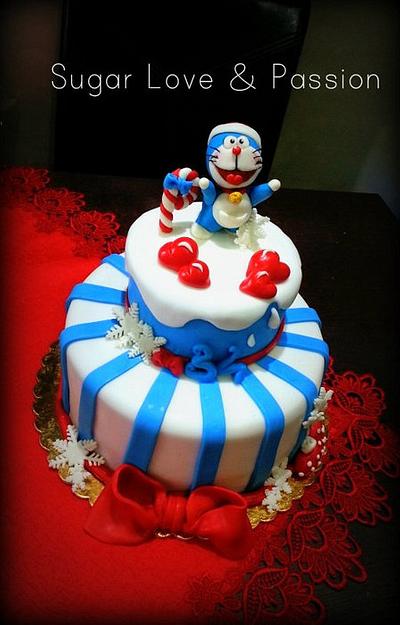 Doraemon 34th birthday - Cake by Mary Ciaramella (Sugar Love & Passion)