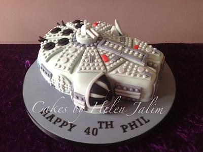 Lego Star Wars millennium falcon - Cake by helen Jane Cake Design 