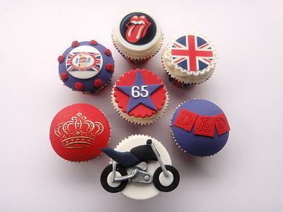 65th Birthday with a hint of Jubileeisms - Cake by Truly Madly Sweetly Cupcakes
