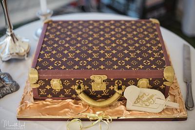 Louis Vuitton Suitcase wedding cake  - Cake by MJ'S Cakes