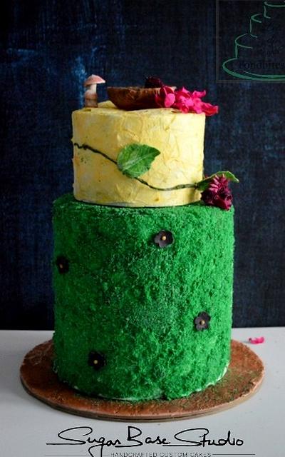 Wafer paper moss  - Cake by Snehithi Jambulingam