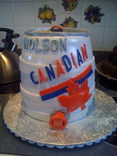 Molson Canadian Beer Keg - Cake by manons195