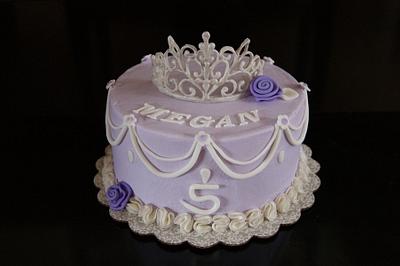 Princess cake with Royal Icing tiara - Cake by littlejo