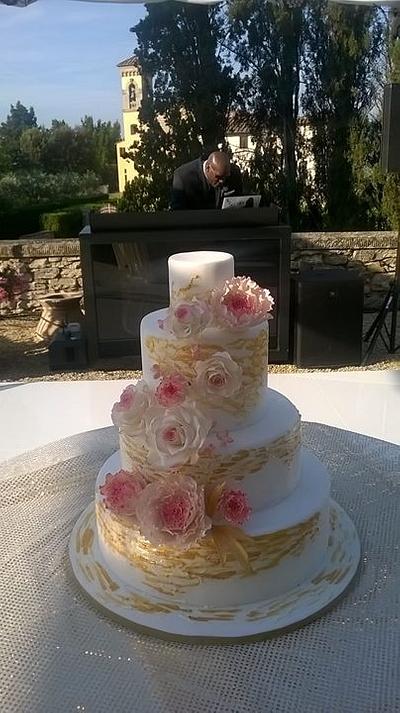 Wedding cake Gold&Pink - Cake by Samoa Ceccantini