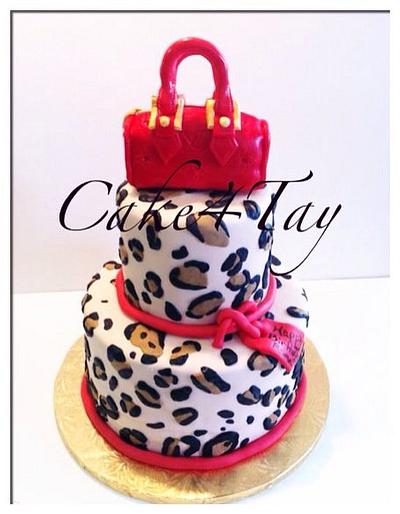 LV purse & leopard - Cake by Angel Chang