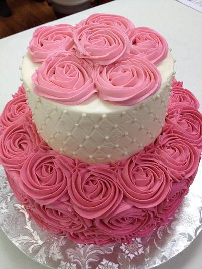Quilting & Roses Cake - Cake by The Ruffled Crumb