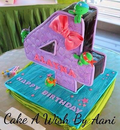 3D number 4 cake - Cake by Aani
