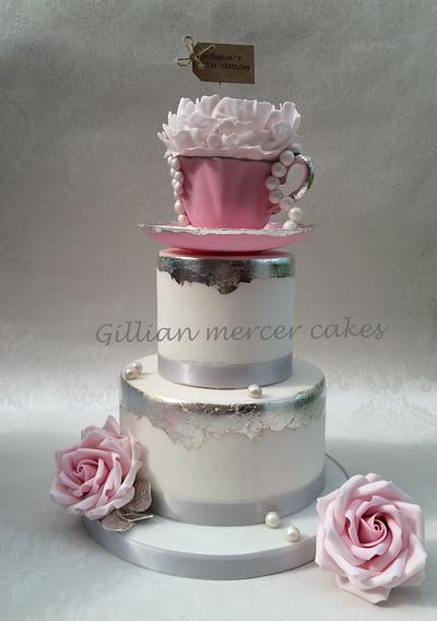 Vintage Tea party cake - Cake by Gillian mercer cakes 