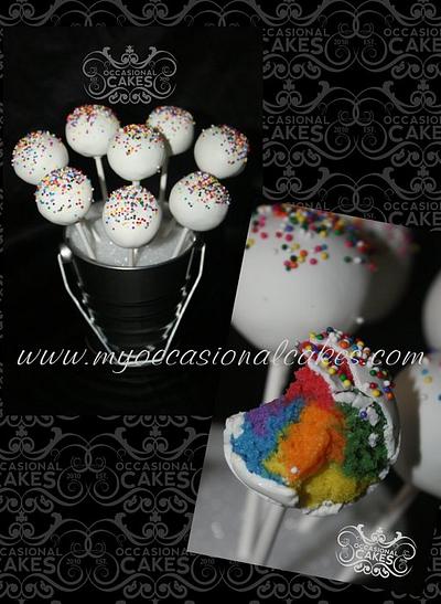 Rainbow Cake Pops - Cake by Occasional Cakes