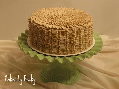 Vanilla Bean Latte Ruffled Chocolate Cake - Cake by Becky Pendergraft