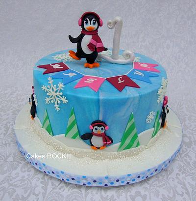 Penguin First Birthday Cake - Cake by Cakes ROCK!!!  