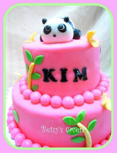Pink Panda Cake - Cake by FabcakeMama