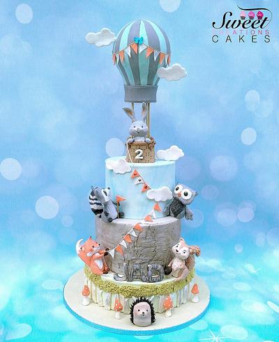 Cute woodland animals  cake - Cake by Sweet Creations Cakes