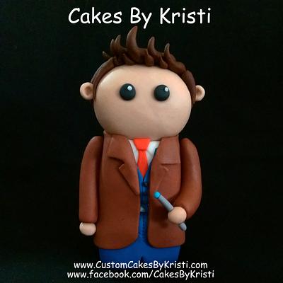 Tenth Doctor Fondant Figure - Cake by Cakes By Kristi