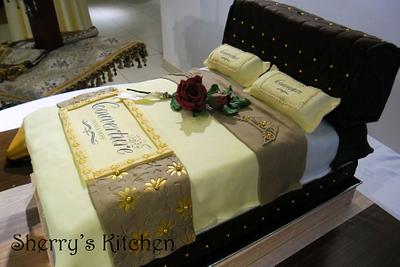 Corporate Cake for Linen Shop - Cake by Elite Sweet Cakes
