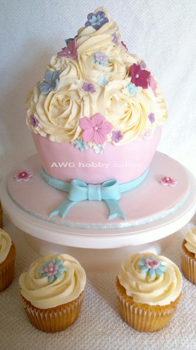 Pretty little big cupcake - Cake by AWG Hobby Cakes