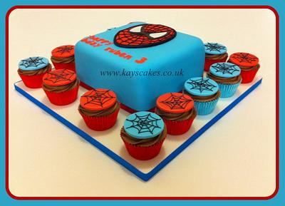 Spiderman Big Cake & Little Cakes - Cake by Kays Cakes