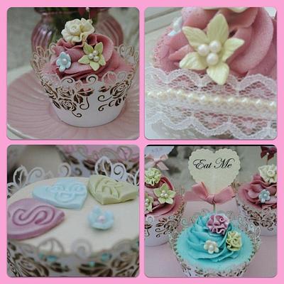 Shabby chic wedding collection. - Cake by Samantha
