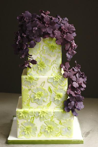 NEON GREEN WEDDING CAKE - Cake by Jessica MV