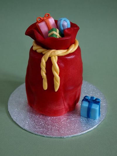 Mini Santa's Sack Cake - Cake by Cathy's Cakes
