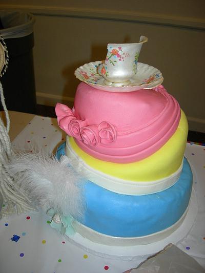 Topsy Turvy Vintage Hat Cake - Cake by Deanna Dunn
