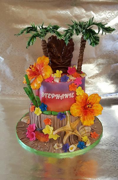 Hawaiian theme cake  - Cake by The Custom Piece of Cake