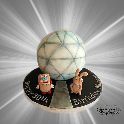 30th Crystal maze and Ren & Stimpy cake! - Cake by Spongecakes Suzebakes