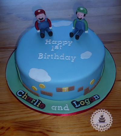 Mario and Luigi - Cake by JKBakes