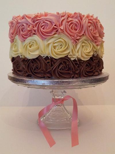 Neopolitan Rose Swirl Cake - Cake by Sarah Poole
