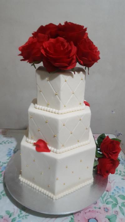 My First Ever Wedding Cake - Cake by Mark